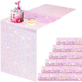 Remagr 6 Pcs Iridescent Mermaid Sequin Table Runner, Pink by Remagr