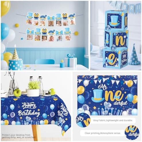 237pcs Mr Onederful Birthday Decorations Complete Party Set - Image 6