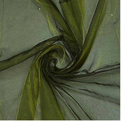 10 Yard Organza Fabric 44" Wide for Wedding Event Décor - Olive Green - Image 5