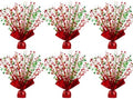 6 Pack Christmas Centerpieces for Tables Red Green by Unknown