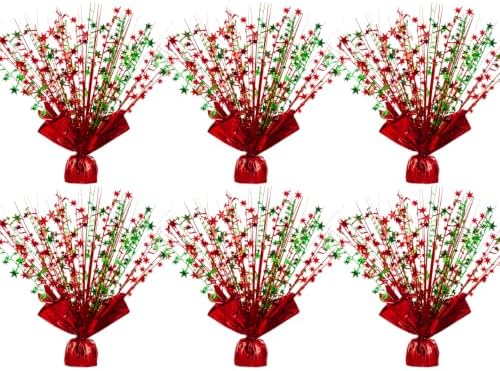 6 Pack Christmas Centerpieces for Tables Red Green by Unknown