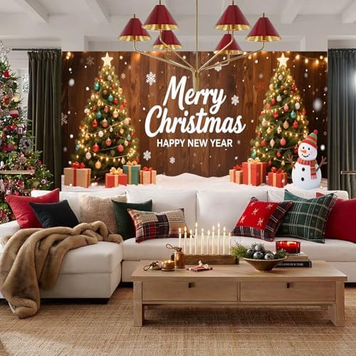 HOMETITUTE Merry Christmas New Year Garage Banner 13x6ft - Image 2