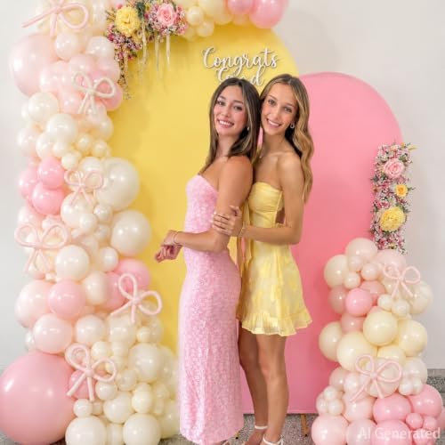 Pink and Yellow Balloon Arch Kit for Lemon Birthday Party Decorations - Image 2