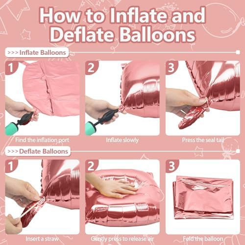 NISOCY 25PCS Rose Gold Square Foil Balloons Wall Backdrop - Image 3