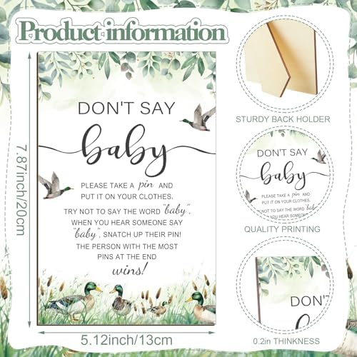 Patelai 321 Pcs Baby Shower Games Supplies, Mallard Duck - Image 3