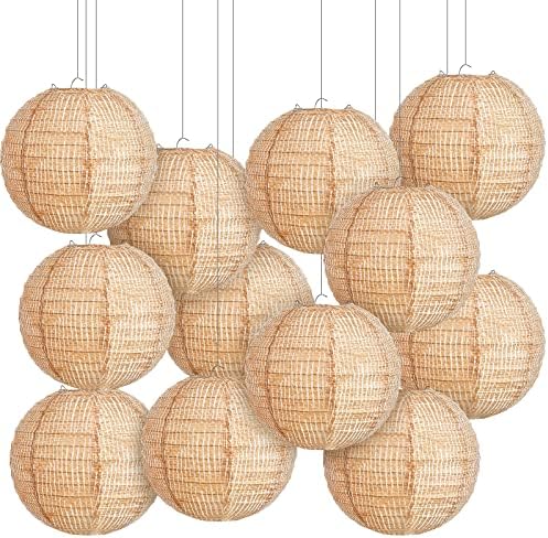 Hortsun 48 Pcs Print Burlap Paper Lanterns Classroom Decor,8 Inch by Hortsun