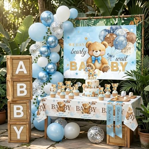 Bear Baby Shower Decorations We Can Bearly Wait Baby Shower Party Supplies - Image 7
