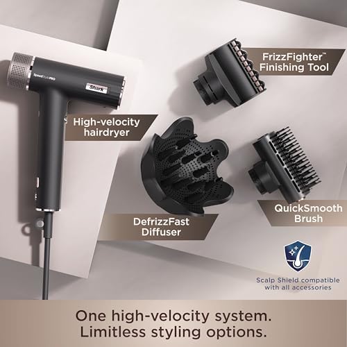 Shark SpeedStyle Pro Ionic Hair Dryer, Scalp Shield, Curly-Coily, HD732 - Image 5