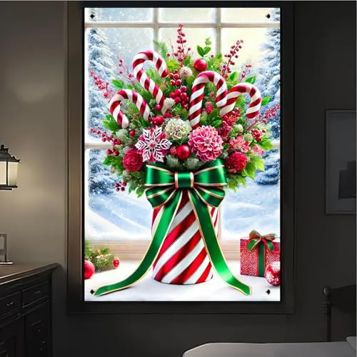 BlissYard Xmas Holiday Window Cover Banner 32x47 Inch Polyester - Image 4