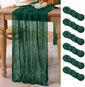 Emerald Green Christmas Cheesecloth Table Runner Home Decor 10ft, 6 Pack by MLMC