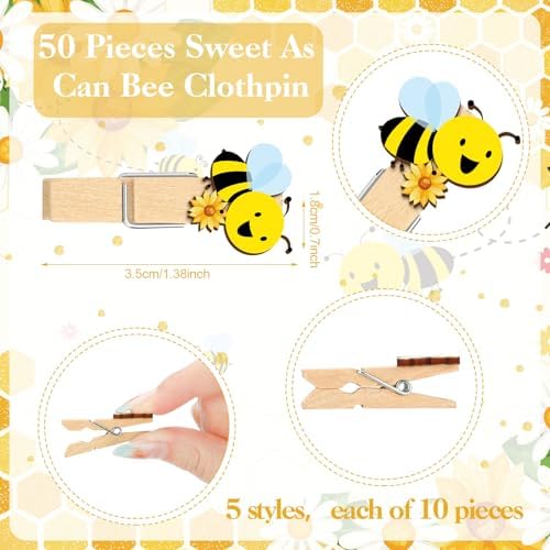 Patelai 321 Pcs Baby Shower Games Supplies, Bee - Image 3