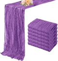 6 Pack Purple Cheesecloth Table Runner 10FT Boho Fabric Rustic Cheese Cloth Table Runner for Wedding Bridal Shower Baby Shower Gauze Sheer Birthday Party Table Decorations 20 x 120 Inch Long by FoliafeelHome