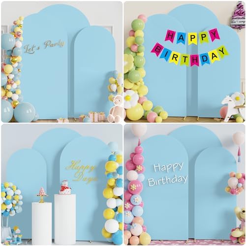 Wokceer Arch Backdrop Cover Dusty Blue Cover Stretchy 7.2FT,6.6FT,6FT - Image 4