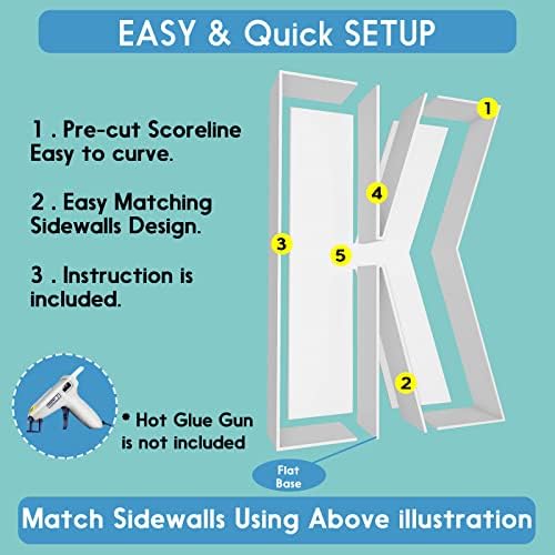 2FT DIY Mosaic Balloon Letter K Frame, Fillable Party Backdrop Decor - Image 3