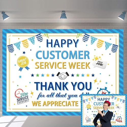 Happy Customer Service Week Banner National Customer Service Week Backdrop by Unknown
