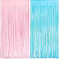 Pink and Blue Party Photo Backdrop - 3.2ft X 8.2ft - 2 Packs by GREATRIL
