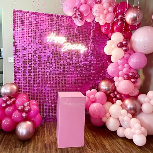 Pink Balloons Garland Arch Kit 170pcs, Hot Pink Metallic Pink Shades of Pink Valentine's Day Balloons for Birthday Wedding Princess Theme Engagements Baby Shower Party Decorations - Image 5