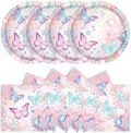 40Pcs Butterfly Plates and Napkins Party Supplies, Disposable Butterfly Birthday Party Paper Plates Napkins Tableware Set for Girl Butterfly Baby Shower Birthday Decorations (Butterfly) by Unknown