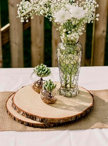 Set of 8 Large (11-12) inch Rustic Wood Slices for centerpieces! Wooden centerpieces, Wood Rounds, Tree Slices. Set of 8 (11-12") - Image 4