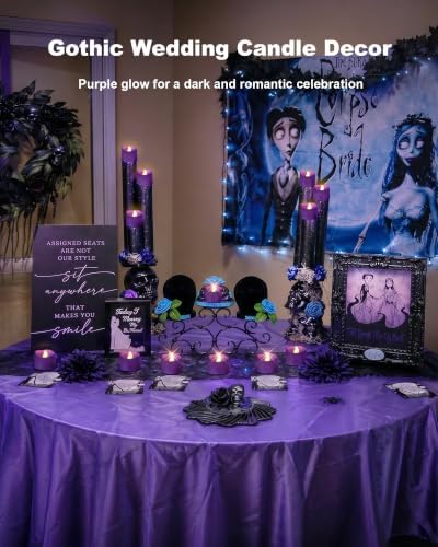 Homemory 50-Pack Purple Flameless Battery Tea Light Candles, 200+ Hours - Image 6