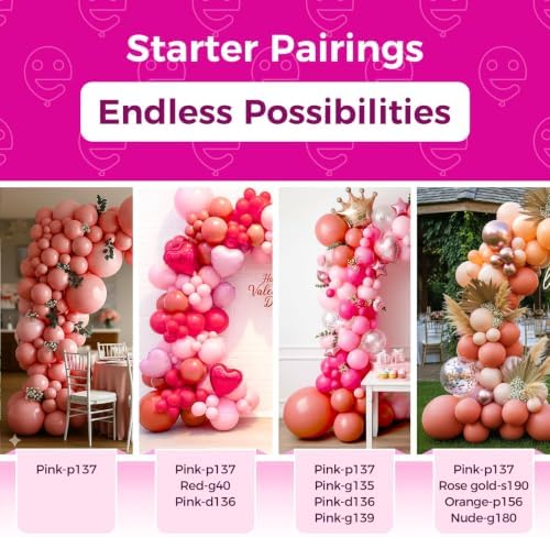 Bezente Dusty Pink Latex Party Balloons 100 Pack 12 inch - Image 5