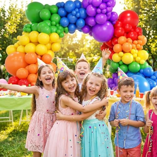Rainbow Balloon Arch Kit, 209Pcs Assorted Colorful 18 12 10 5 Inch, Different Sizes Party Balloon Garland Kit for Baby Shower, Birthday, Gender Reveal, Anniversary, Easter, Prom Decoration - Image 6