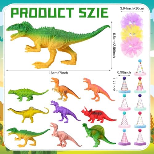 Weysat 27 Pcs Dinosaur Cake Topper for Girls Birthday Party - Image 2