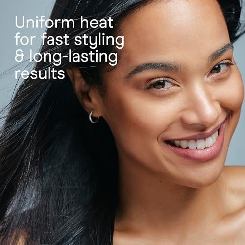 Conair Double Ceramic Hair Straightener Brush, Heated Straightening Brush for Smooth, Shiny Hair, V-Shaped Heated Bristles for Closer Contact, 5 LED Heat Settings, Dual Voltage, White - Image 6