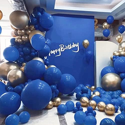 412pcs Royal Blue Balloons 18 12 10 5 Inch Blue Balloon Garland Arch Kit Different Sizes Matte Latex Balloons for Baby Shower Birthday Wedding Party Decorations - Image 4