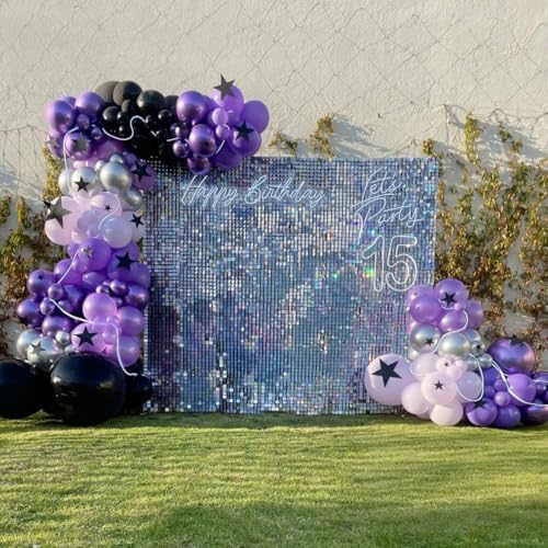 Purple and Black Balloons, 60 Packs 12 Inch Latex Balloon - Image 4