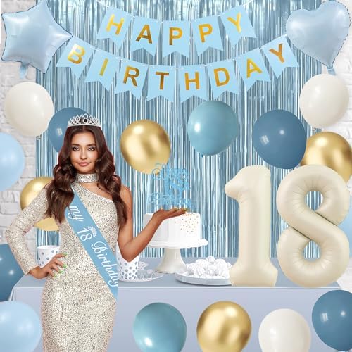 Trgowaul Light Blue 18th Birthday Decorations for Girls - Image 6