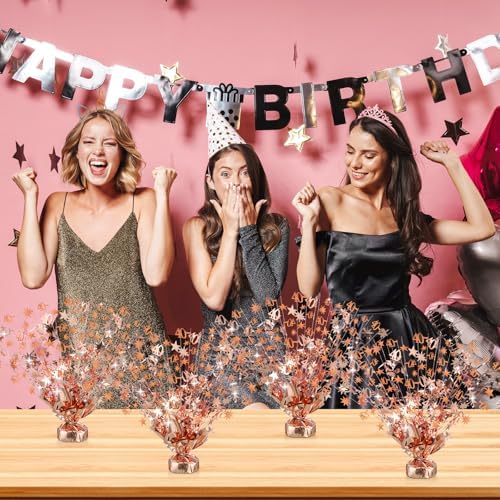 6 Pcs 40th Rose Gold Birthday Decoration 40th Table Centerpiece - Image 4