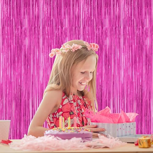 ZATAYE 2 Pack Rose Red Valentines Foil Curtain Streamer Decorations - Image 6