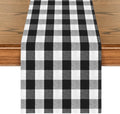 Artoid Mode Black and White Buffalo Check Summer Table Runner 13x60 Inch by ArtoidMode