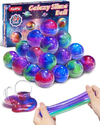 24 Pack Galaxy Slime Party Favors Classroom Prizes for Kids Teens 4-8, 8-12 by Unknown