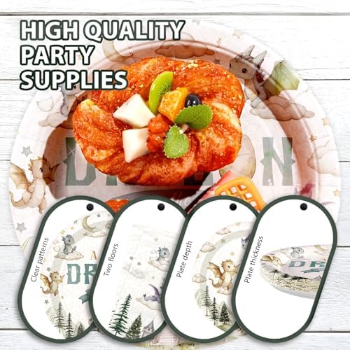 96Pcs Dragon Baby Shower Party Decorations, Serves 24 - Image 6