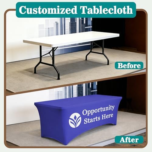 Custom Tablecloth with Business Logo Text 4FT - Image 6