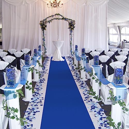 EZLucky Navy Blue Carpet Runner for Party, 2.6 x 15 ft, 130 GSM Felt Fabric - Image 5