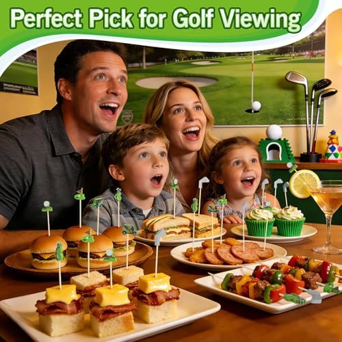 Golf Cocktail Picks, 4.7 IN Wooden Fancy Toothpicks for Appetizers - Image 5