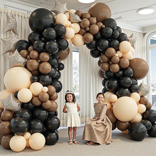 412Pcs Brown Black Nude Balloon Garland Arch Kit, 18 12 10 5 inch Different Size Latex Balloons for Boy First Rodeo Wild West Country Birthday Farm Fiesta Party Decorations - Image 6