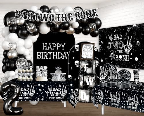292PCS Cocomigo Bad Two the Bone Party Decorations Boy for 25 Guests - Image 3