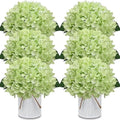 Set of 6 Artificial Flower Table Centerpieces (Light Green, 6 X Flower Table Centerpieces) by XOETCP