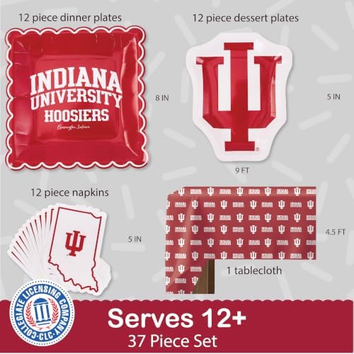 Indiana Hoosiers Party Supplies, Decorations Plates & Napkins IU Decor 37Pc - Image 3