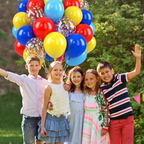 Red Blue Yellow Balloons, 50 Pcs Colorful for Birthday Party Decorations - Image 5