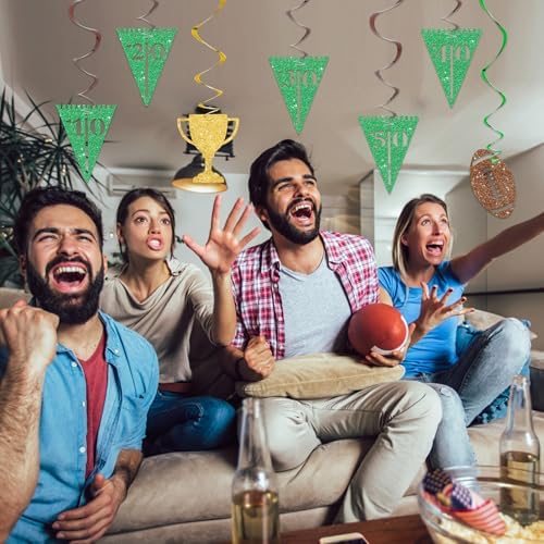 BEISHIDA Football Hanging Swirl Decorations-15Pcs Pre-Strung Football Party Ceiling Hanging Decorations for Game Day Tailgate Party Decorations - Image 5