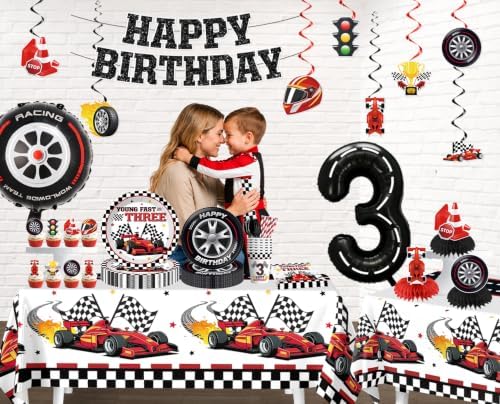 199Pcs Shifting Into 3rd Year Birthday Decorations Tableware Set, 25 Serves - Image 3