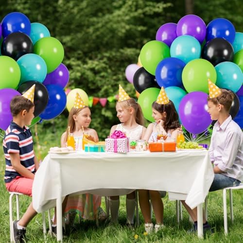 Purple Green Blue Balloons for Monster Video Game Birthday Halloween Party - Image 5