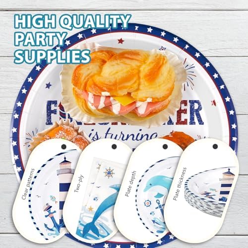Grencian 96Pcs Dolphin Funny Ocean Dolphin Nautical Party Decorations - Image 6