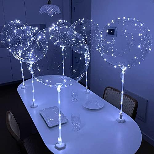 Lightsfever 6PCS LED Bobo Balloons with Sticks, Balloon Stand DIY Kits - Image 2