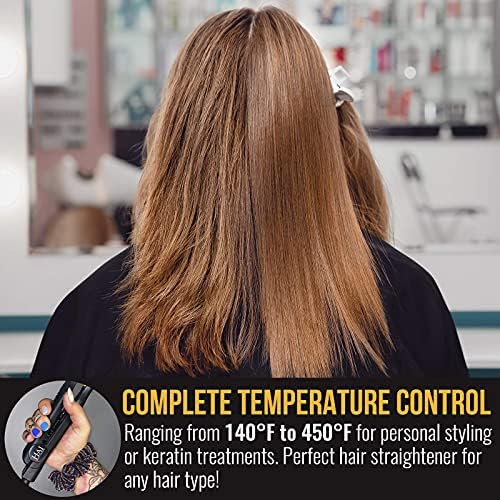 HAI Convertable Total Heat 4/10" in - Flat Iron with Tri-Diamond Ceramic Plates for Highly Textured Hair, 140°F to 450°F. - Image 6
